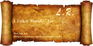 Liska Renáta névjegykártya