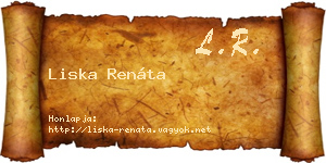 Liska Renáta névjegykártya